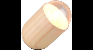 REALITY NARA - Tafellamp - Houtkleurig - excl. 1x E27 9 W - Snoerschakelaar - FSC-certificaat