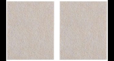 Zelfklevende viltjes rechthoek – Lichtbruin – 80 x 100 mm – 2 stuks