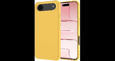 Hoesje - Geschikt voor Apple iPhone Air - Sterk & Shockproof - Hoes Cover - Siliconen Case - Geel