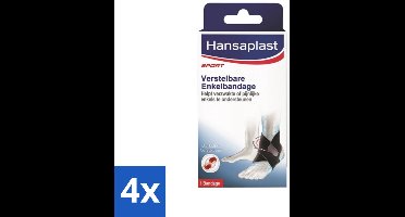 4 x Hansaplast - Sport Enkel Bandage - Enkelsteun - Enkel Brace - Verstelbaar - Zwart - Enkelsteun - Enkelbandage - Enkelblessure - Enkelinstabiliteit - Sportbandage