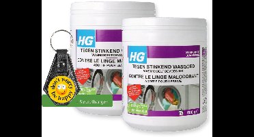 Hg Wasmiddel stinkend wasgoed - 2 Stuks - Inclusief sleutelhanger