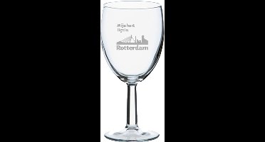 Gegraveerde wijnglas 24,5cl Rotterdam
