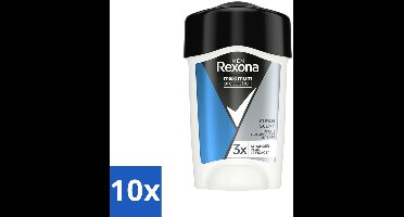 10 x Rexona Men - Deodorant Stick - Maximum Protection Clean Scent - Anti-transpirant - 45 ml - Anti-transpirant - Deodorant Stick - Mannelijke Geur - Zweetbescherming - Frisheid