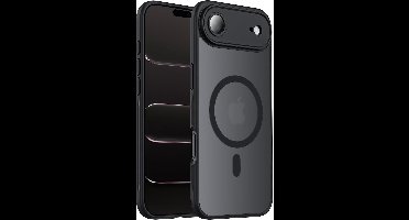 Hoesje Geschikt voor iPhone Air Hoesje Zwart - Hoesje Geschikt voor MagSafe iPhone Air - Shockproof Back Cover met Lens beschermer