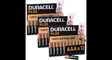Duracell batterijen AAA - alkaline batterijen - 1,5V, LR03 - 36 stuks