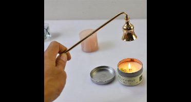 Candle Snuffer - Stainless Steel - Long Handle - Size: 23 x 3.5 x 7 cm - Gold