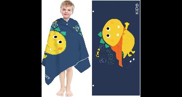 Kinderhanddoek, badhanddoek, strandhanddoek, kinderen, dino, strandhanddoek, kinderhanddoek, jongens, badhanddoek, 80 x 130 cm, sneldrogend, badhanddoek voor jongens