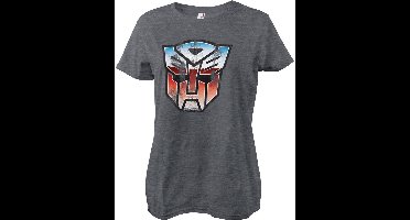Transformers Distressed Autobot Shield Girly Tee Damen T-Shirt Dark/Heather-S