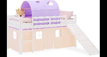 Homestyle4u Hoogslaper - 90x200 cm - perzik - met glijbaan