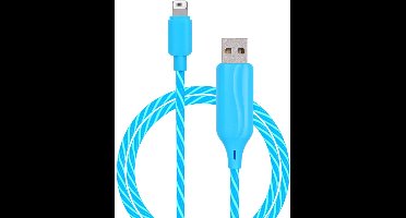 Doppler I-cable Oplaadkabel - Micro USB, LED-verlicht, Blauw - Oplader kabel geschikt voor iPhone