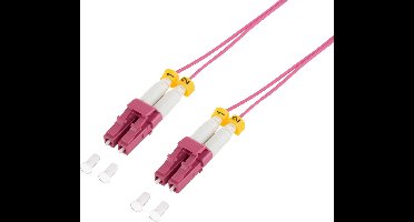 LogiLink glasvezel patchkabel LC-Duplex OM4 0,5m