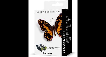 Cartridge Epson SecondLife - Second Life - Epson Huismerk - T1811 XL Duo - T 1811XL Duo - 18XL Zwart Duo - 2x18ml - 1470 Pagina's