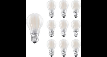 Ledvance LED Filament Lamp A60 E27 - 4W 470lm 4000K 230V - Mat Glas - Ø60mm - Geschikt voor kantoor, vergaderruimte, leeslamp - 10 stuks