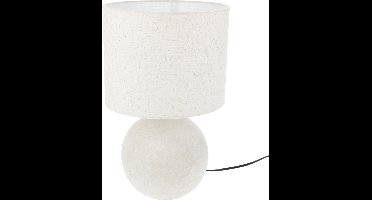 Home&Styling - Tafellamp - Stoneware - Warmwit - Ø16,5xH36cm