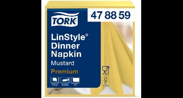 Dinerservet tork linstyle premium 50 vel geel