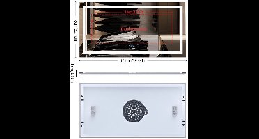 Led-Badkamerspiegel – Spiegel – Badkamerspiegel – Make-Upspiegel – Led-Spiegel – Bluetooth-Speaker – Anti-Condens - 151x78cm