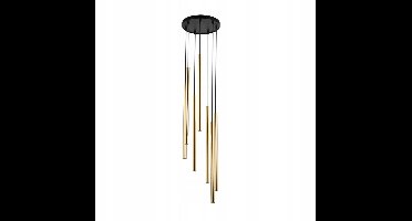 SOPEL LUX 7 Hanglamp - 7 lichtpunten - Zwart/Goud - Modern