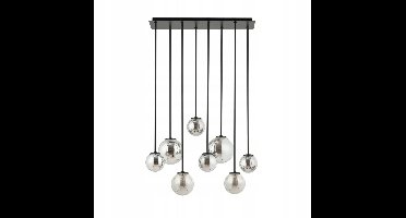 TULIA 8 Hanglamp Glas Bollen Eettafel Zwart/Grijs Sigma 33494