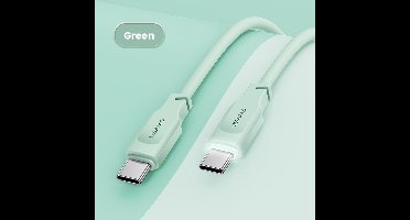 P4Y USB-C naar USB-C Kabel 100W 1.2m Groen - Snel Laden & Data