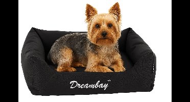 Hondenmand – orthopedisch hondenkussen Dreambay® Zwart 65x45cm – waterafstotend, afneembare hoes & antislip bodem – topcomfort gemaakt in Europa