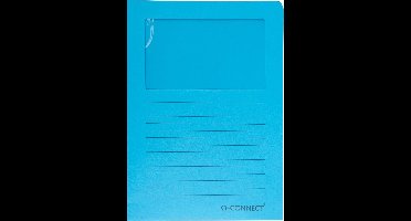 Q-CONNECT L-map met venster | 120 g/m² | A4 | pak van 100 stuks | blauw
