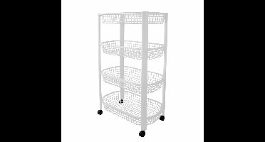 Sunware Codil - Trolley op wieltjes - L47xB26xH79cm - Wit