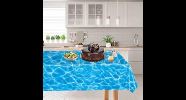 2stuks - Tafelkleed waterdicht - blauw137 x 274 cm - Geschikt Voor Binnen en Buiten - Tafelzeil-Tafelbladbeschermer