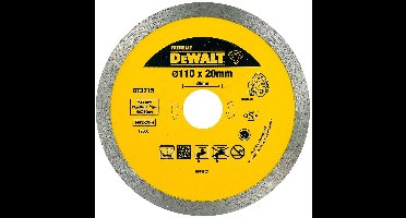 DeWALT DT3715 Diamantzaagblad 110mm nat/droog voor tegelzaagmachine