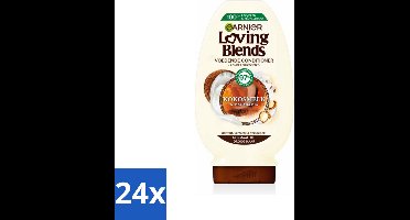 24 x Garnier Loving Blends Kokosmelk en Macadamia Conditioner 250 ml - Conditioner Kokosmelk Macadamia - Voeding Haar - Droog Haar - Natuurlijke Oorsprong - Siliconenvrij