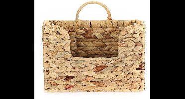 Handgemaakte opbergmand van waterhyacint - Milieuvriendelijk - 1 stuk - 30 x 11 x 20 cm