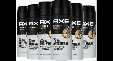 Axe Deo Spray - Leather & Cookies DRY - 6 x 150 ml - Voordeelverpakking