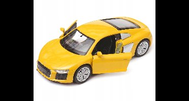 Welly Audi R8 V10 1:34 Geel Modelauto - Nieuw