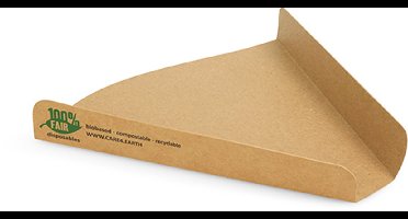 80 Pizza Trays, Kraft karton pure 2,5 cm x 17,1 cm x 18,3 cm bruin 100% Fair extra large