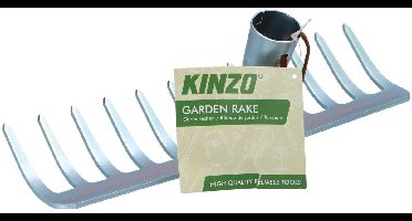 Kinzo Tuinhark - metaal - zonder steel - 29,5 cm - 12 tanden - tuinwerk