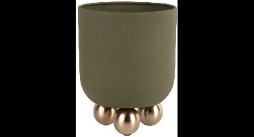 Present Time Bloempot Estilo Small - Groen - 18.5x18.5x23cm - Modern