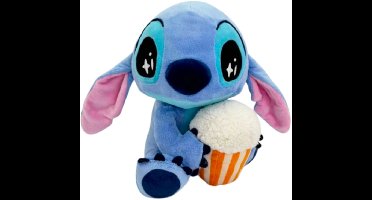 Stitch met Popcorn Disney Pluche Knuffel 30 cm - Speelgoed Knuffels voor Kinderen Jongens Meisjes - Lilo & Stitch Plush Toy Angel Leroy Scrump