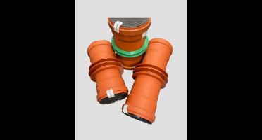 Doorvoerbuis 2× manchet 110 mm wanddikte 400 mm