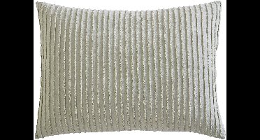 Boraboi® Elegante grijsgroene chenille kussensloop met kanaalstrepen voor eenpersoonsbedden 50.8x66.04cm grijsgroen