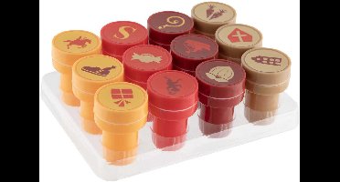 Creative Craft Group Sinterklaas Zelfinktende Stempels - 12 stuks - 3+ jaar