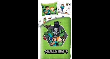 Minecraft Dekbedovertrek - 140 x 200 cm - 70 x 90 cm - Polyester