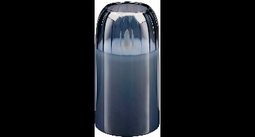 Arti Casa LED Kaars in Pot - Bewegende Vlam - Timer 6 uur - 7,5 x 15 cm - Grijs