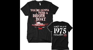 Jaws Bigger Boat T-Shirt Black-S