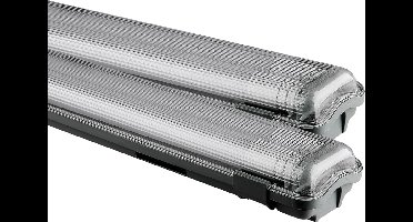 V-TAC VT-15022 LED Armaturen - Dubbele Buis 2 x 20W - IP65 Waterdicht - Wit - 3400 Lumen - 4000K - 150cm - Set van 2