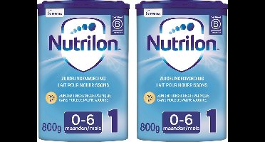 Nutrilon 1 - Zuigelingenmelk Baby 0-6 maanden - Babymelk in Poeder voor Flesvoeding - 2 x 800g