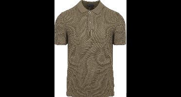 Suitable Respect Polo Structure Knit Olijfgroen - Maat XXL - Heren - Polo shirt Heren met Korte mouw