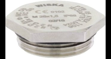 Wiska 10065332 EX-EMVS 16 Blindstop Slagvast, Explosiebestendig M16 Metaal Natuur 10 stuk(s)