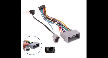 Iso kabelset voor Carplay en Android autoradio | Geschikt voor o.a. Honda Jazz, Civic | kabel stekker connector verloopstekker | 2001 2002 2003 2004 2005 2006 2007 2008 2009 2010 2012 2013 2014