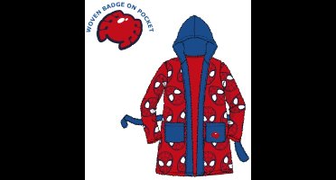 Marvel Spider-man Badjas - Rood - Coral Fleece - Maat 116