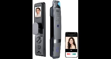 Slimme Deurslot – Elektronisch Slot – Digitale Deurslot – Veiligheidsslot – Gezichtsherkenning – Wifi HD Videodeurbel - Gezichtsherkenning - 24x240