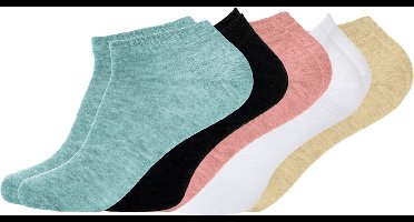 green-goose® Bamboe Footies - 5 Paar | Maat 36-38 | Grijs, Wit, Blauw | 85% Bamboe